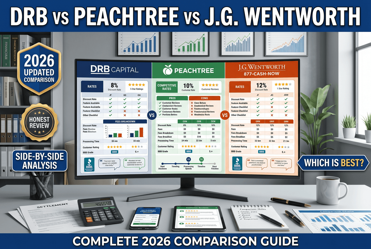 DRB Capital vs Peachtree vs JG Wentworth Comparison 2026